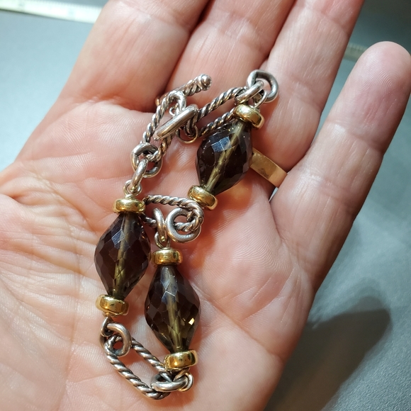 David Yurman Figaro Bracelet w/ Smoky Quartz Beads - Picture 8 of 8